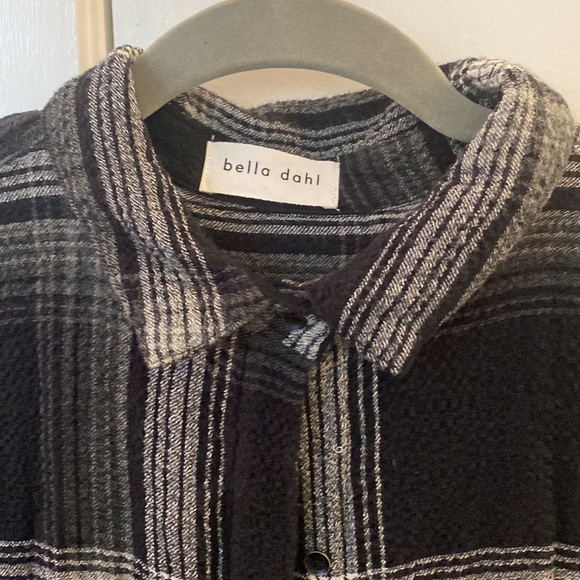 Black and white button down plaid blouse. Oversized fit and very soft material. - Picture 2 of 2